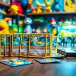 Explore an exciting collection of Pokemon cards India, showcasing vibrant artwork and booster packs on a wooden table.